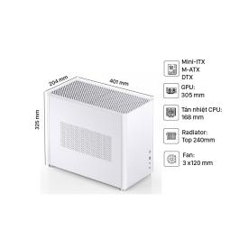 Vỏ case Jonsbo D30 White ( Mini Tower/Màu Trắng)